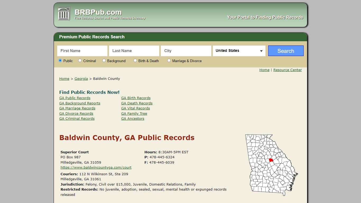 Baldwin County Public Records | Search Georgia Government ...
