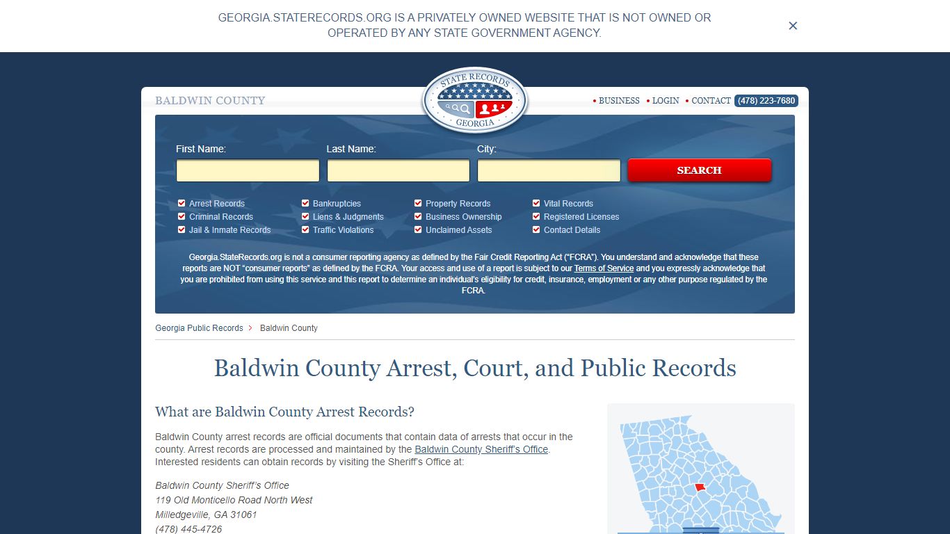 Baldwin County Arrest, Court, and Public Records